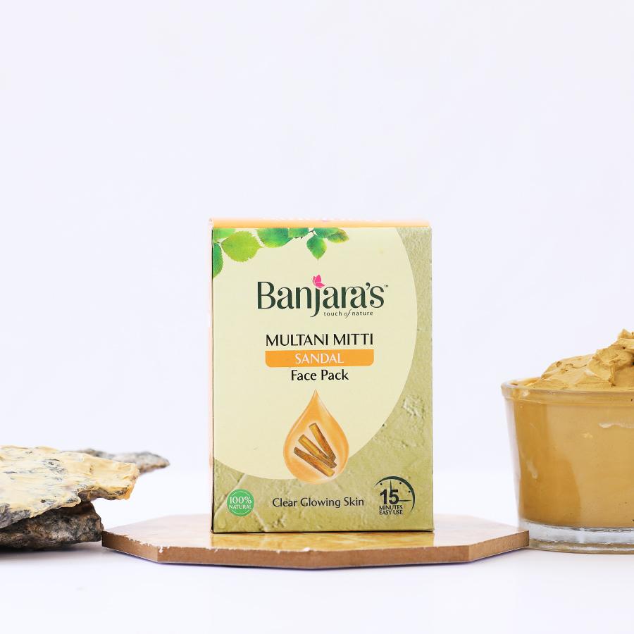 Banjara's Multani Mitti + Sandal Face Pack Powder 100gms (5*20gms)