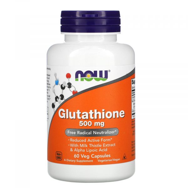 NOW FOOD Glutathione 500 mg 60 Veg Capsules